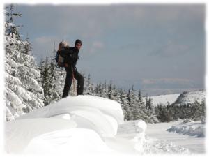 Rando hivernale Mont Lozere Ascension raquettes au Mont Lozere